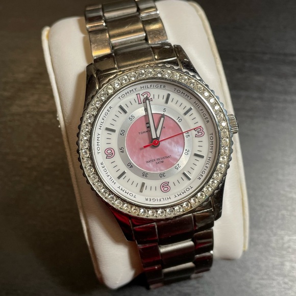 Tommy Hilfiger Pink Pearl Stainless Steel Single Clasp Watch - Picture 8 of 8